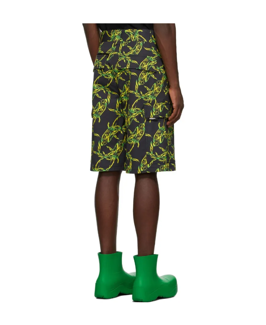 Shark-Print Cargo Shorts