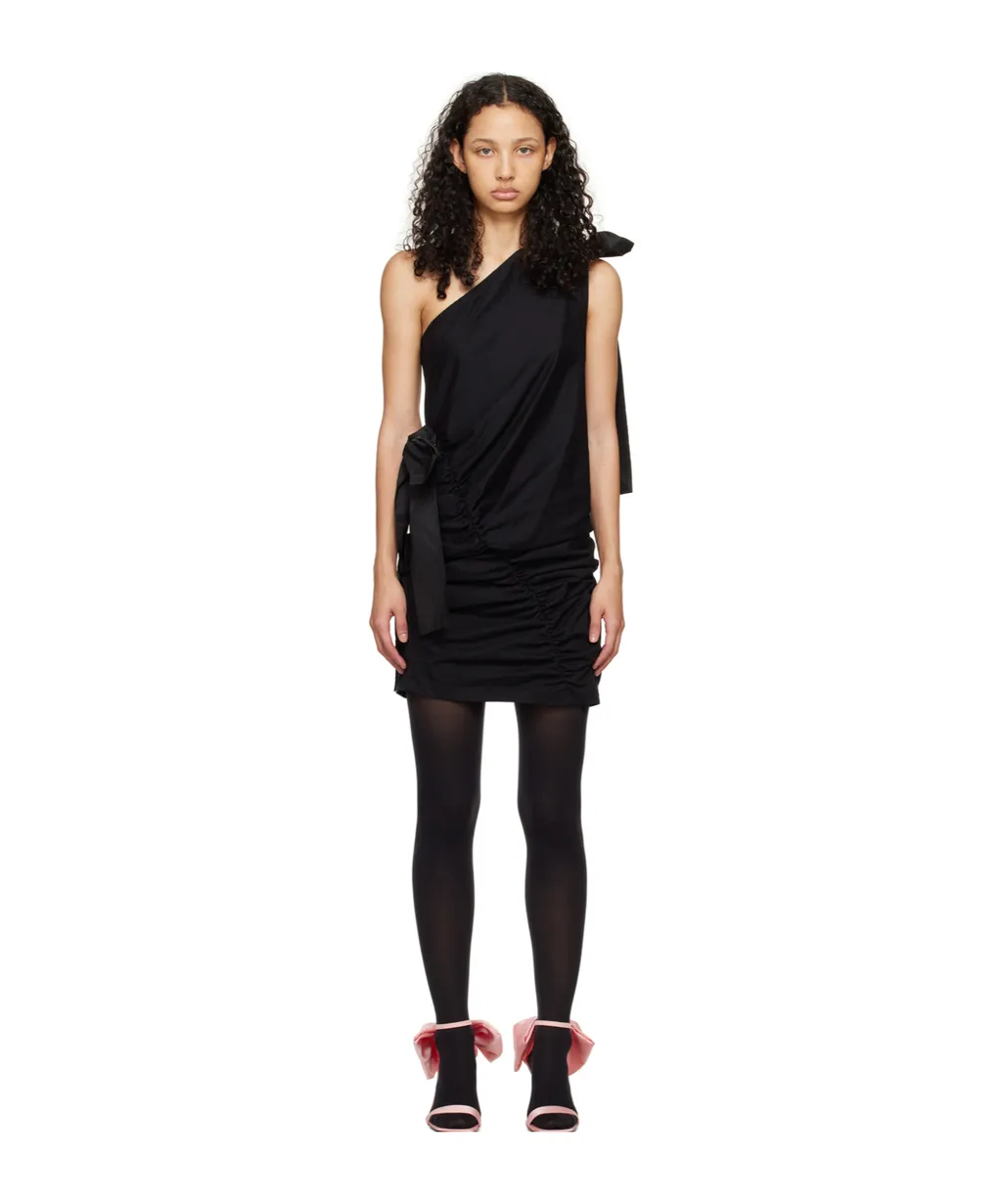 One-Shoulder Gathered Detailed Mini Dress