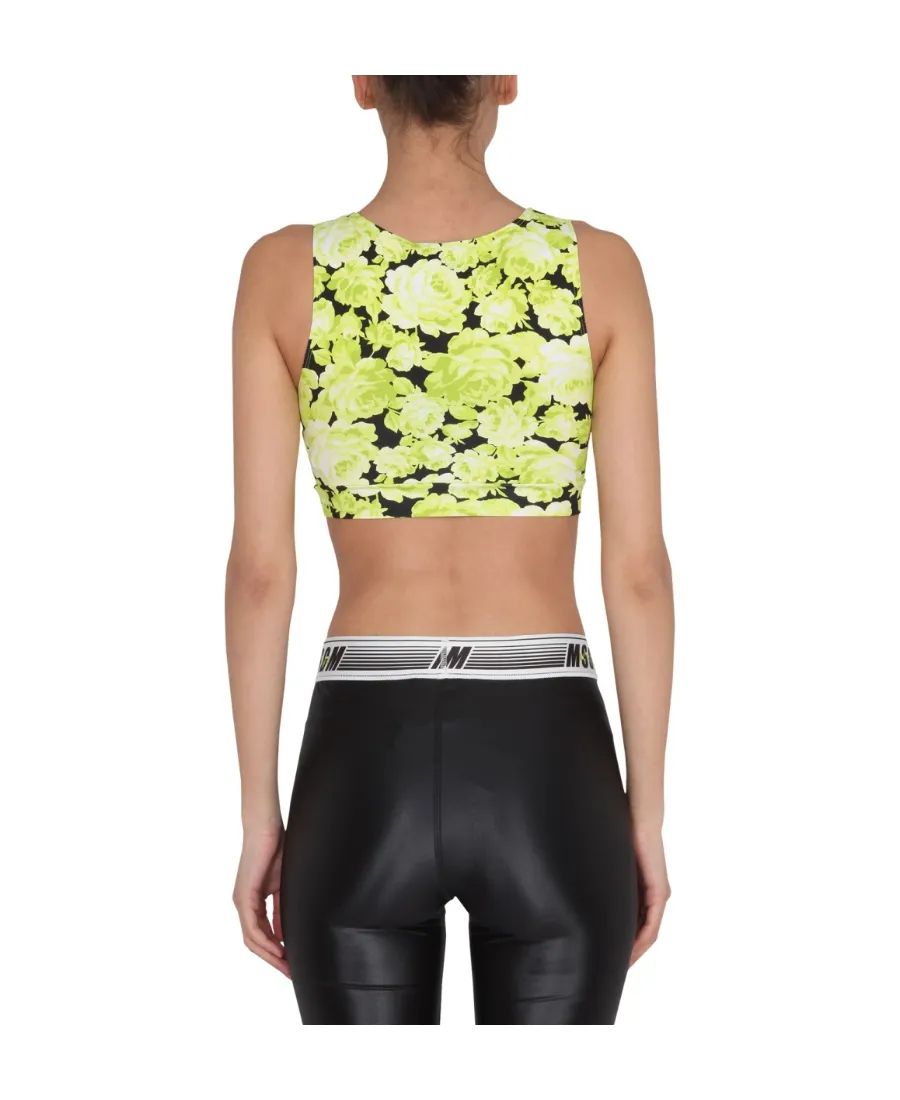 Floral Print Cropped Tank Top
