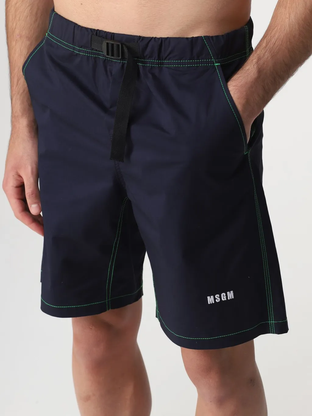 Logo Embroidered Drawstring Waistband Shorts