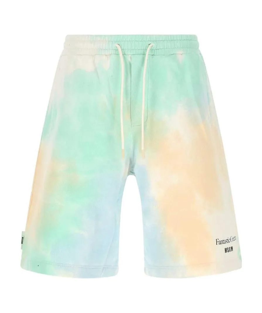 Fantastic Green Tie Dye Bermuda Shorts