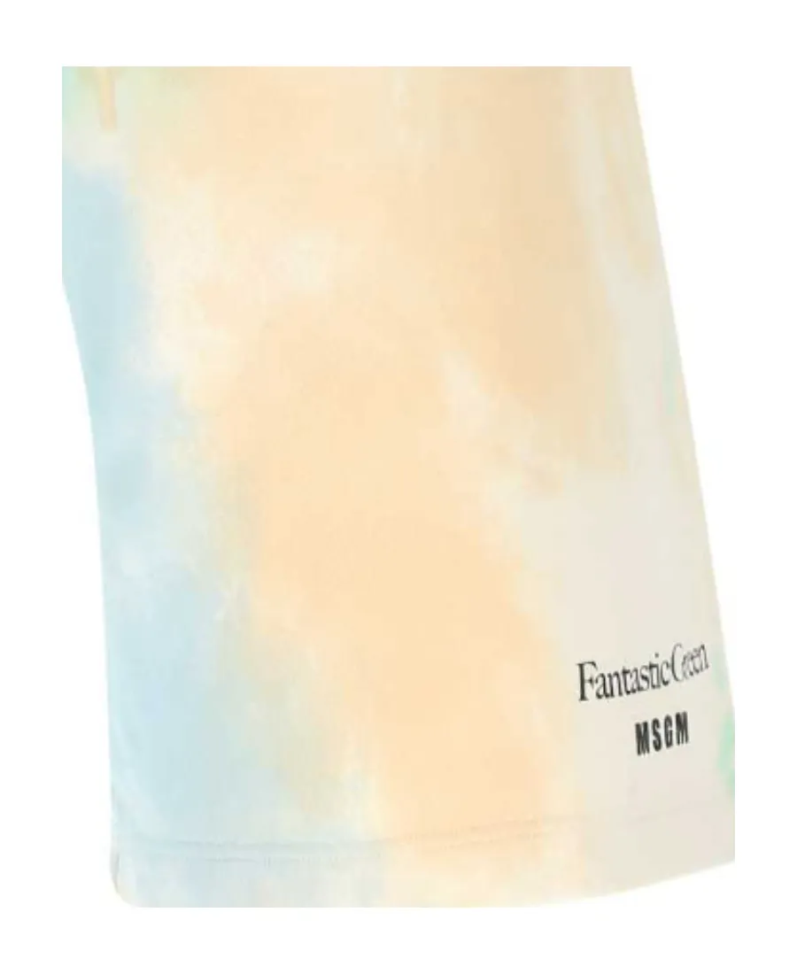 Fantastic Green Tie Dye Bermuda Shorts