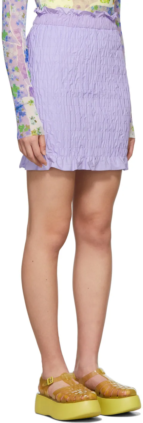 Shirred-Effect Mini Skirt