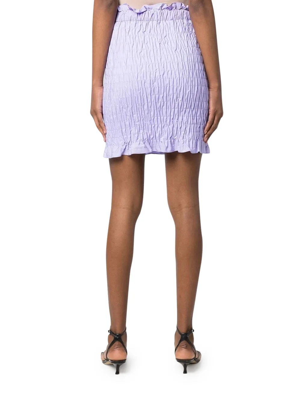 Shirred-Effect Mini Skirt