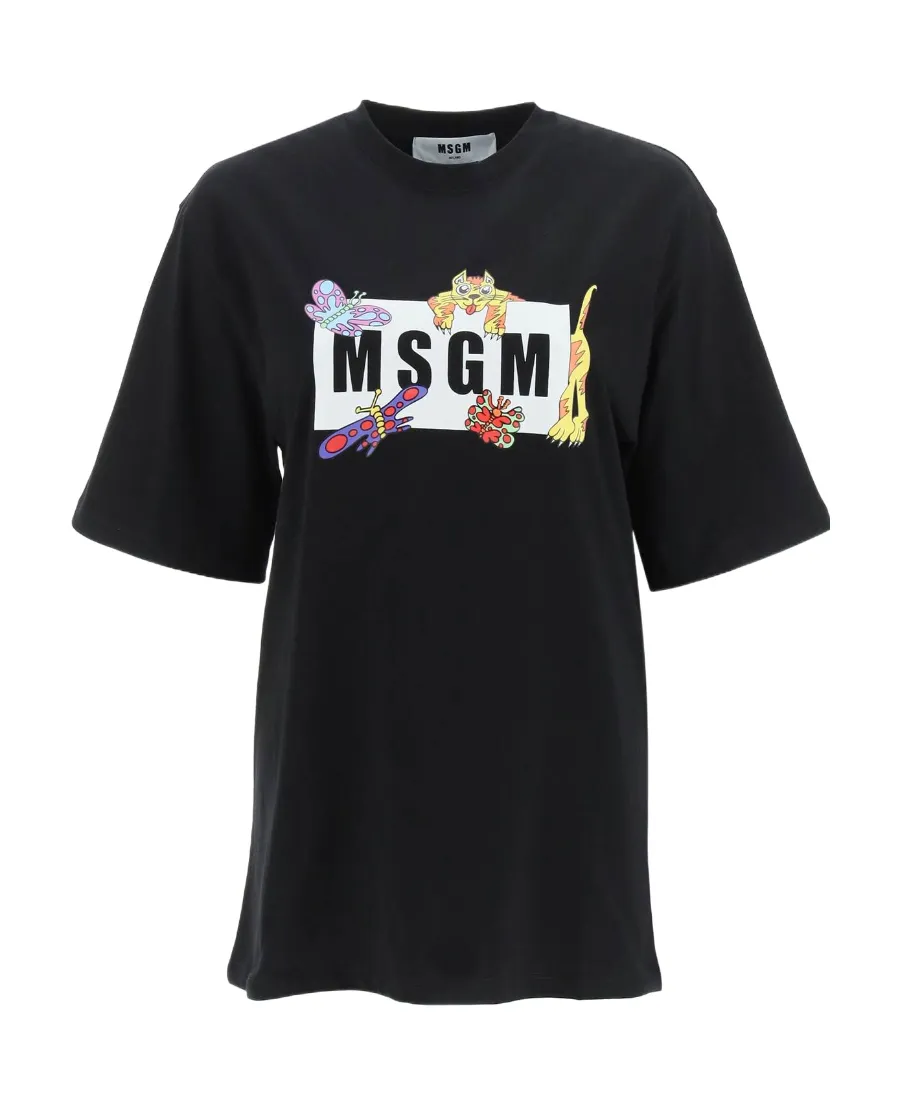 Round Collar Logo T-Shirt