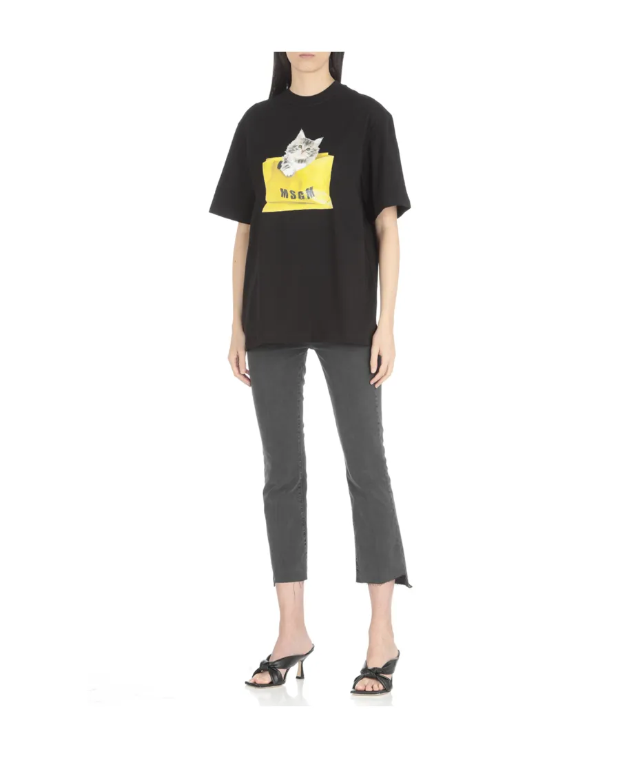 Oversized Kitty Cotton T-Shirt