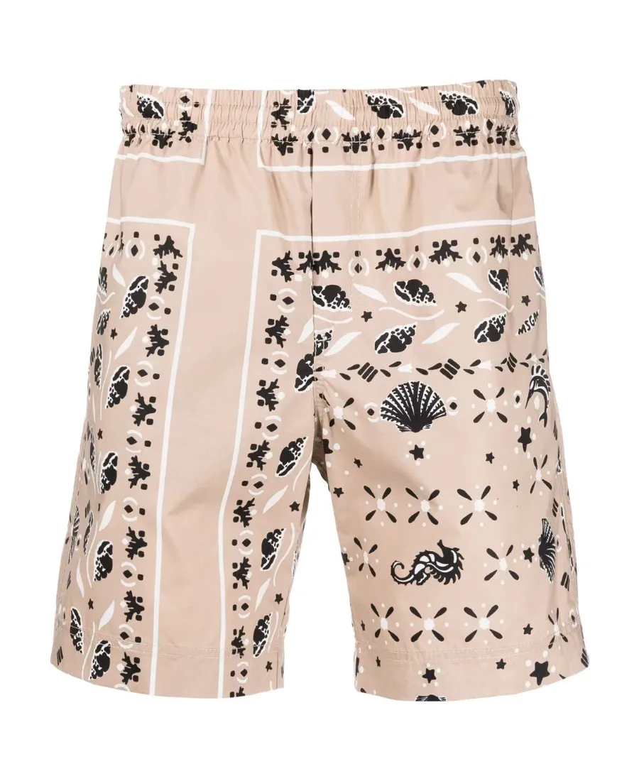 Paisley Printed Elasticated Waist Shorts