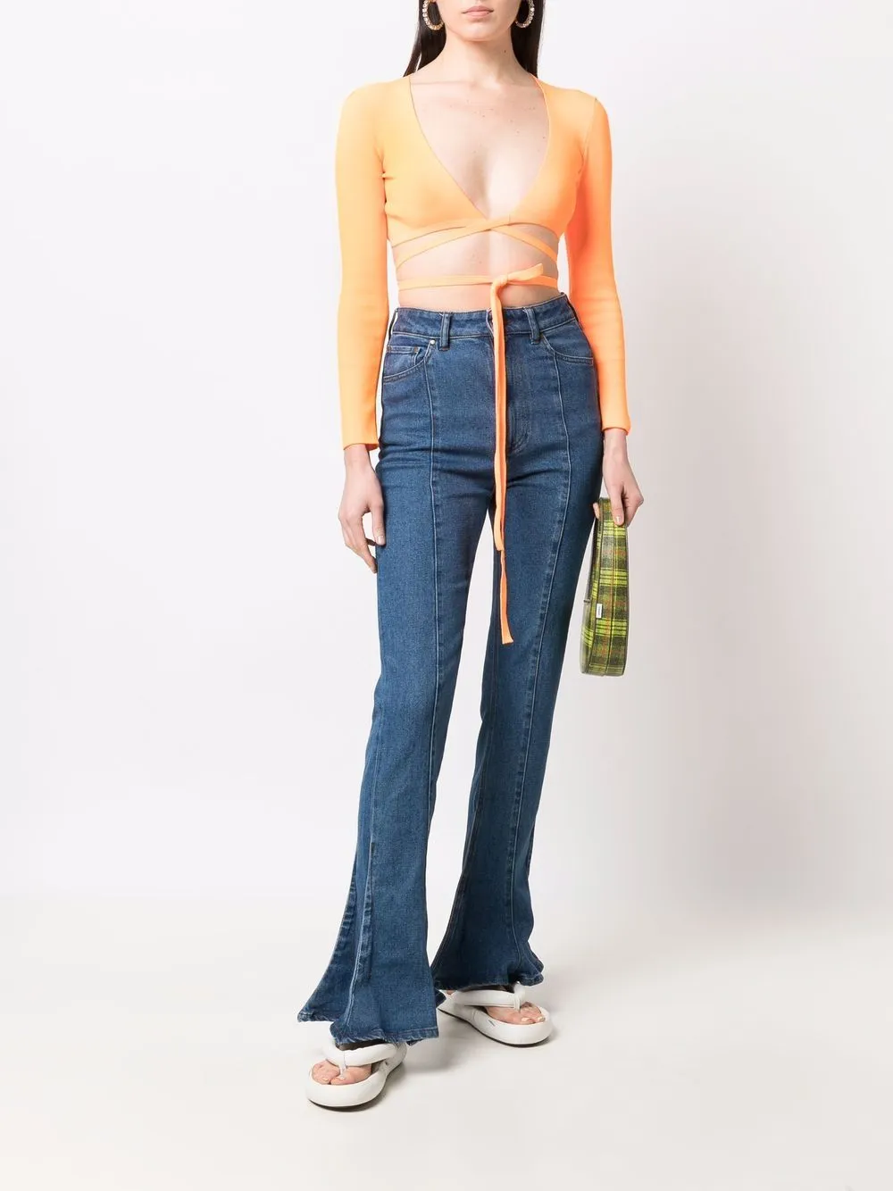 Cropped V-Neck Top