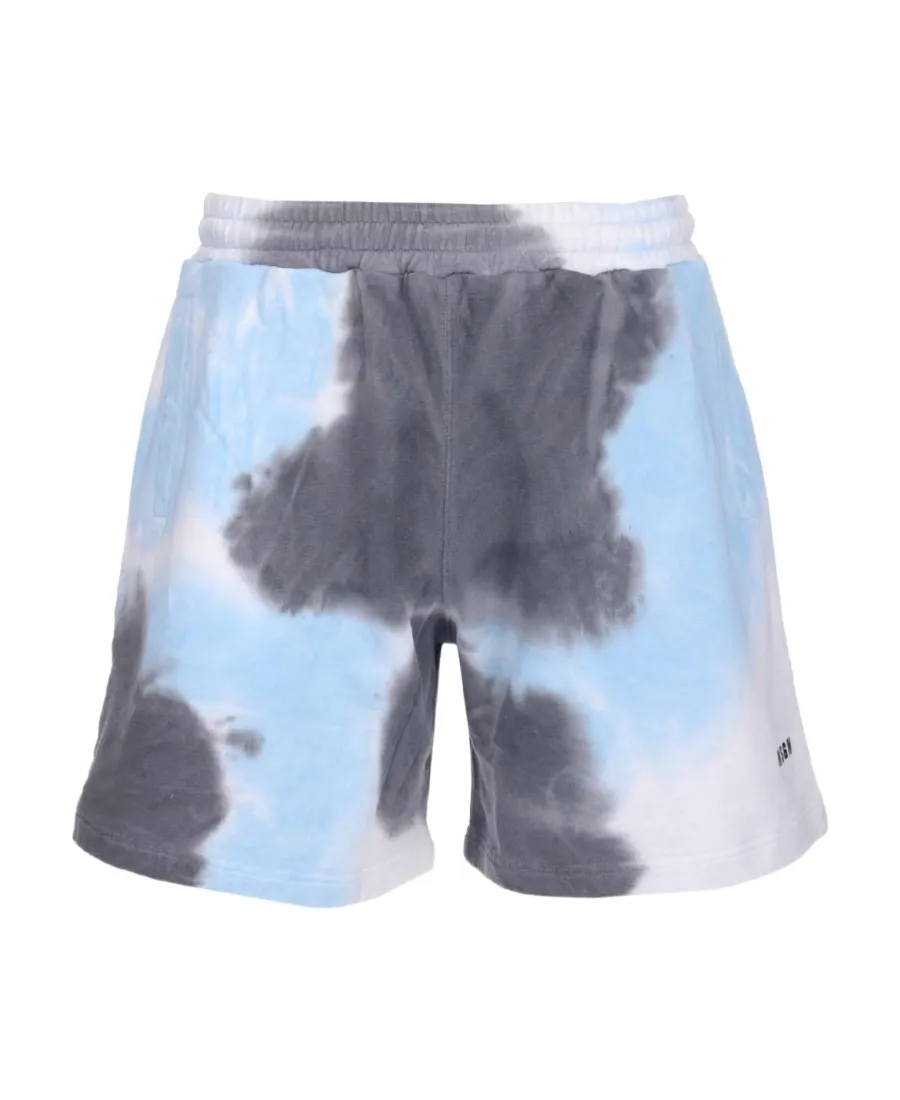 Tie-Dyed Elastic Waist Shorts
