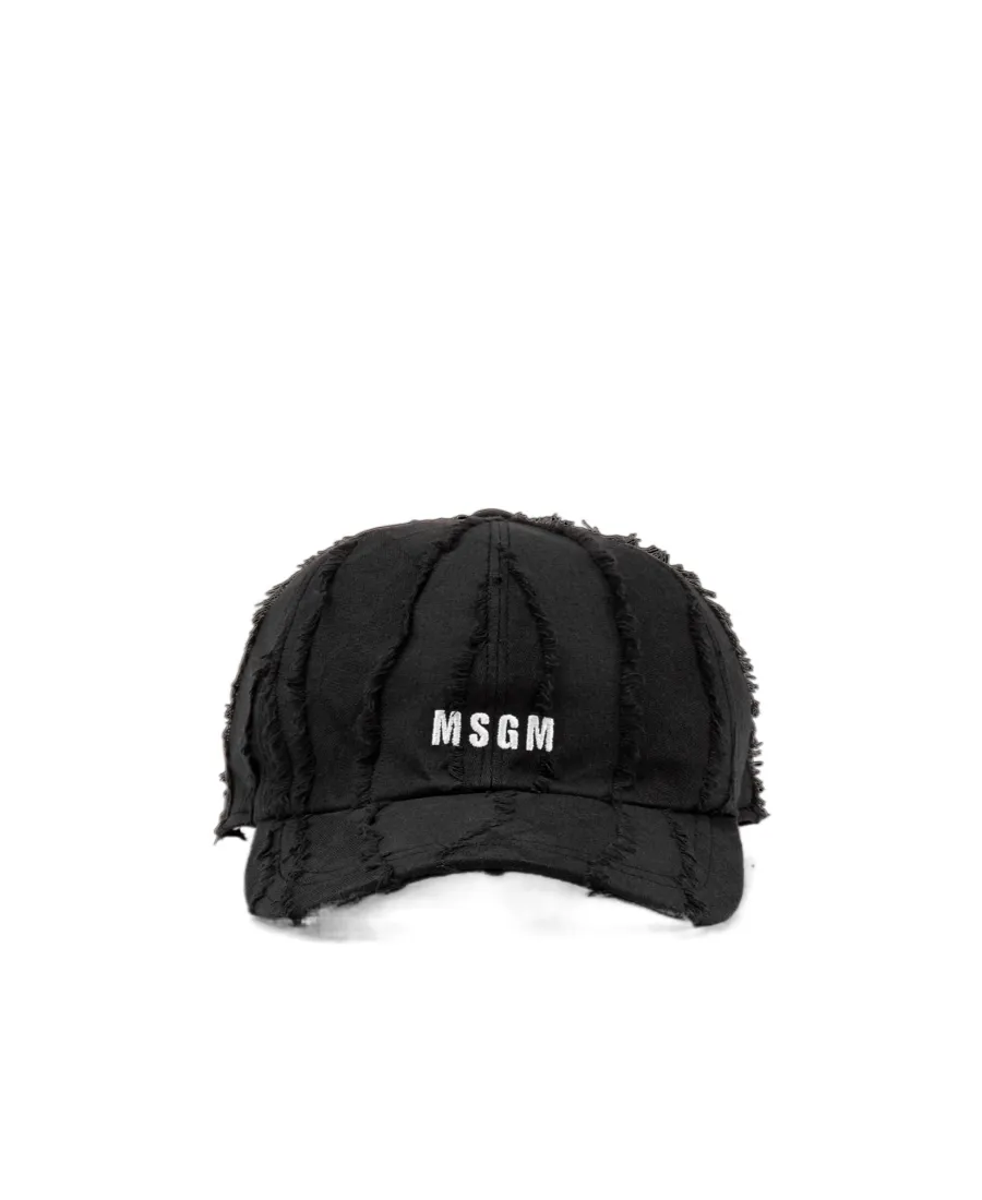 Ripped Detailed Logo Embroidered Baseball Cap