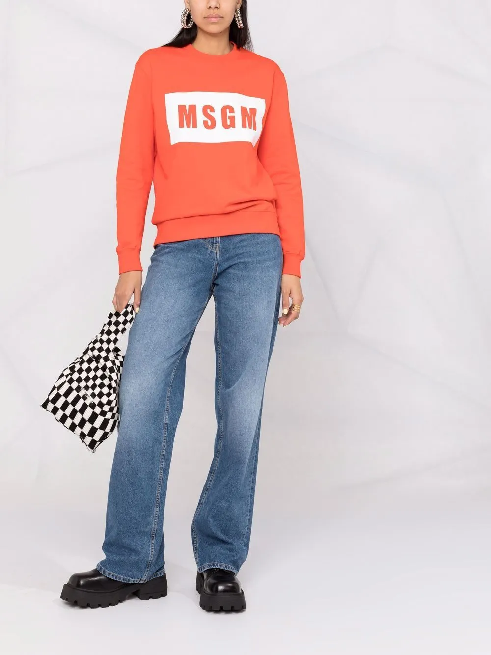 Logo-Print Crew Neck Sweatshirt