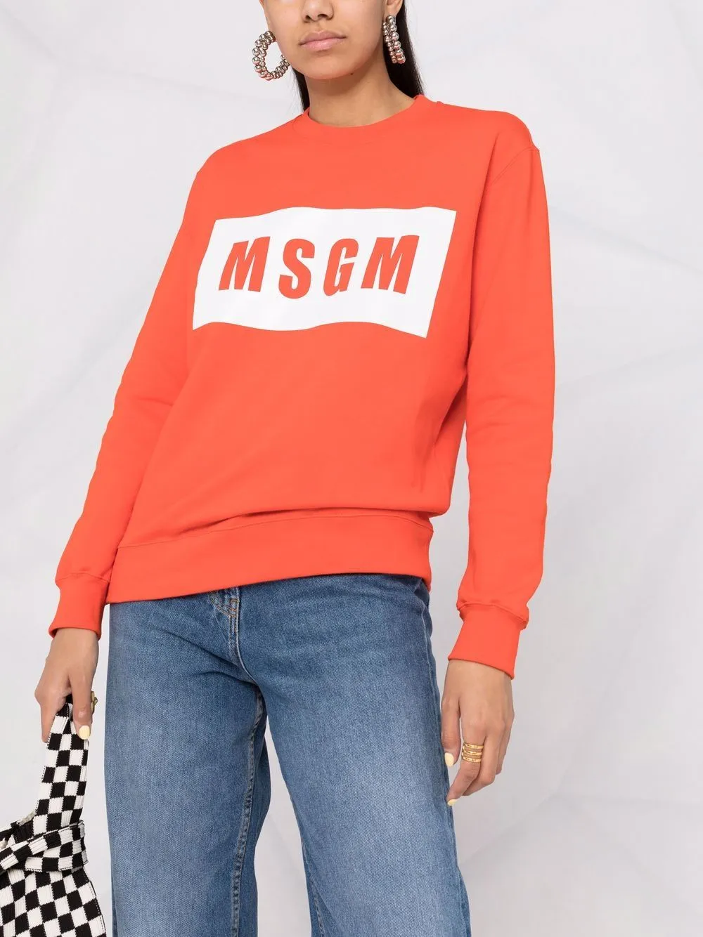 Logo-Print Crew Neck Sweatshirt