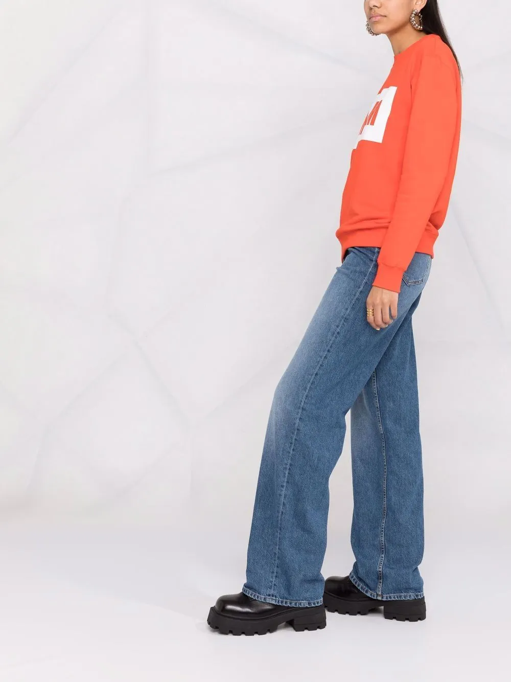 Logo-Print Crew Neck Sweatshirt
