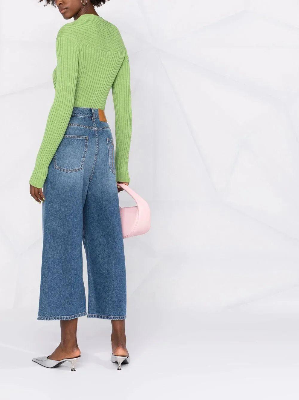 Ribbed-Knit Knot-Detail Top