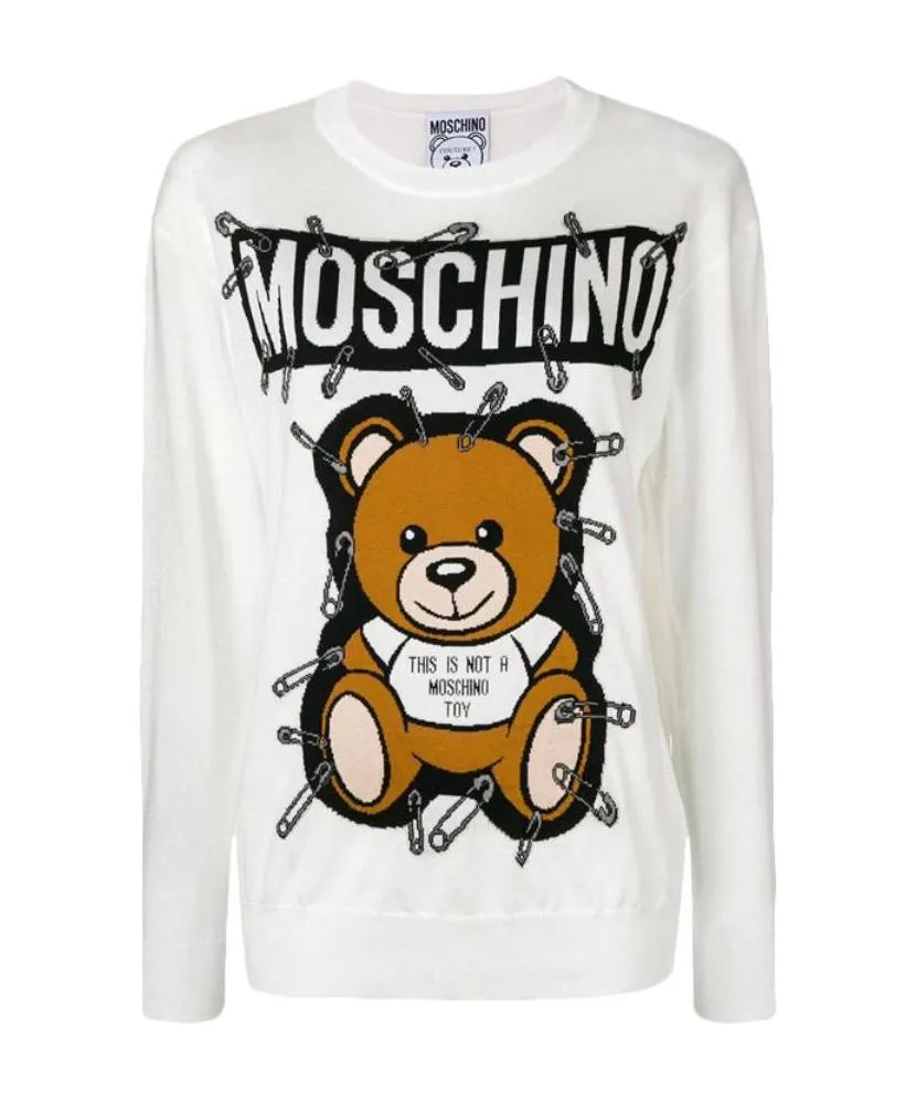 Bear Pin Wool Knitted Pullover