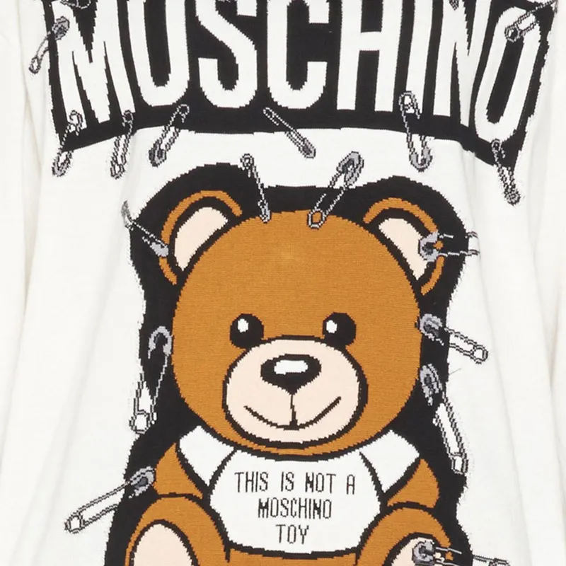 Bear Pin Wool Knitted Pullover