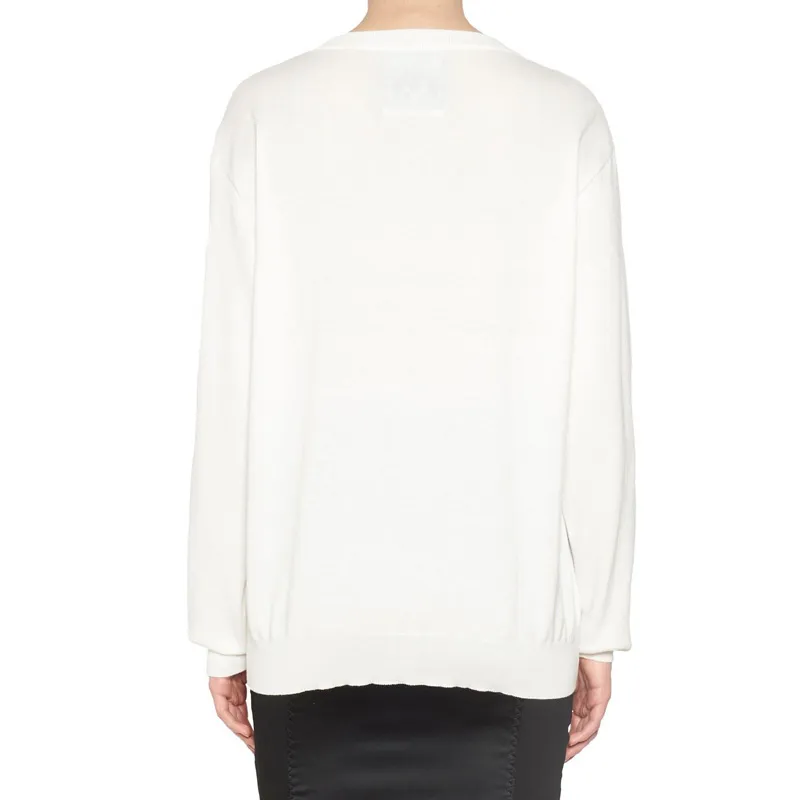 Bear Pin Wool Knitted Pullover