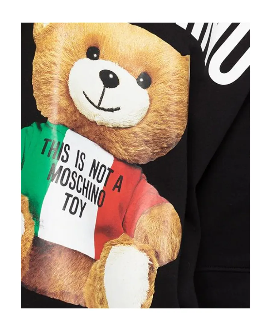 Teddy Bear Print Sweatshirt Dress