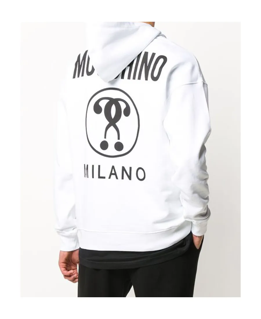 Double Question Mark Logo-Print Hoodie