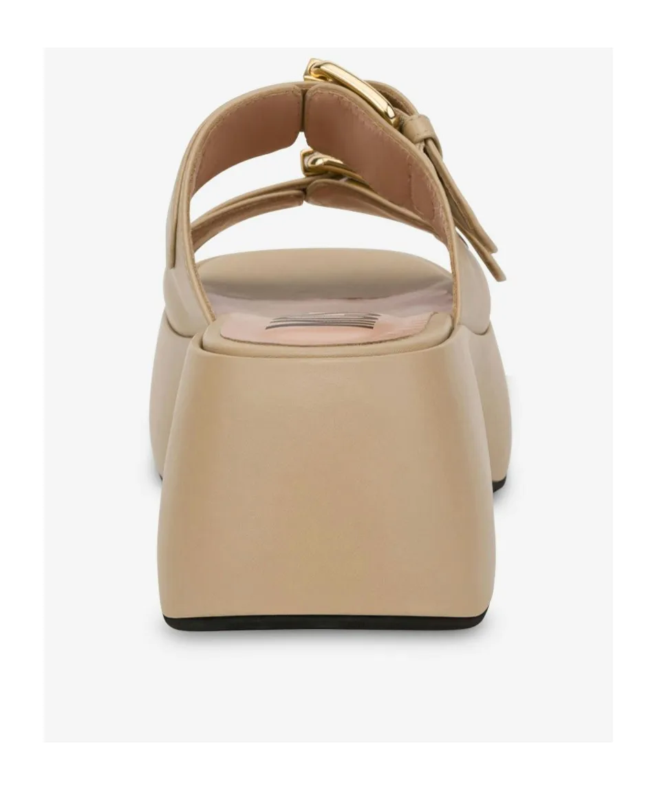 Double-Buckle Platform Sandals