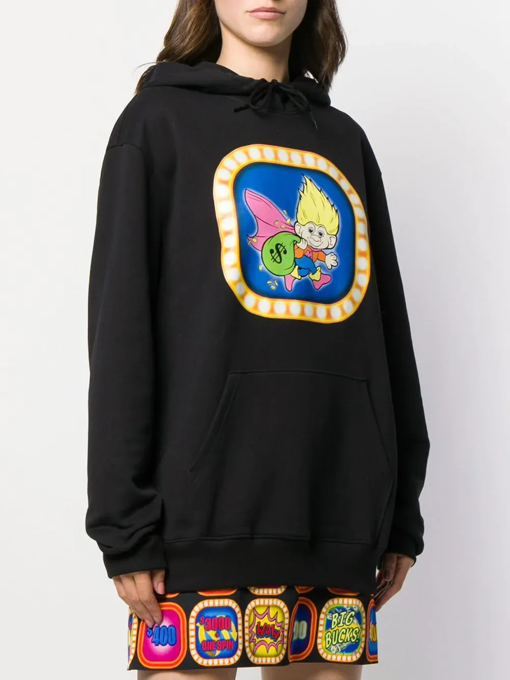 Cartoon Logo Printed Hooded Sweater