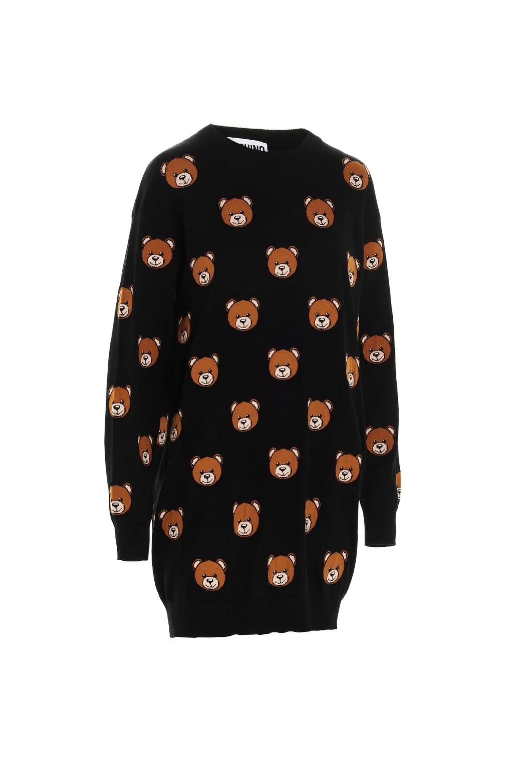 Teddy Bear Pattern Knit Dress