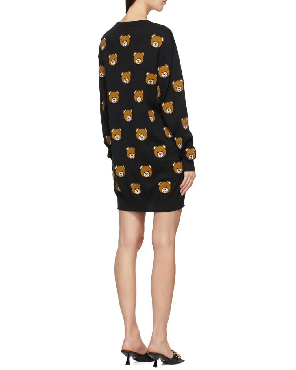 Teddy Bear Pattern Knit Dress