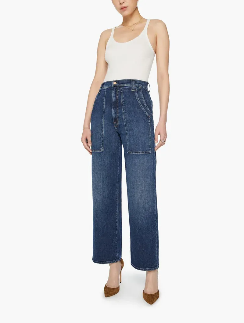 Large Bag Denim Trousers