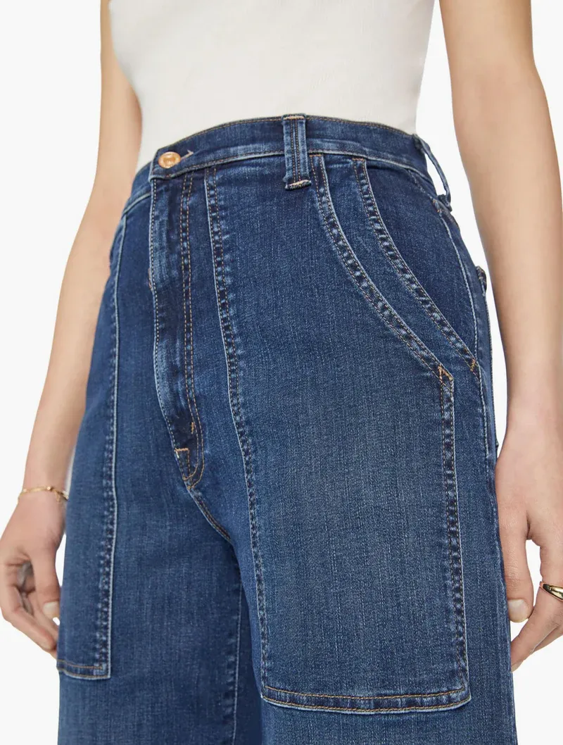 Large Bag Denim Trousers
