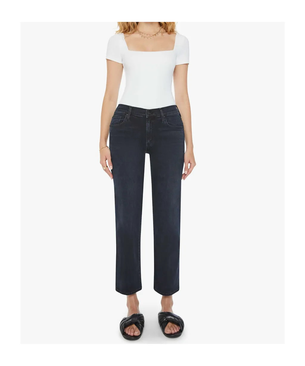 Straight Leg Cropped Jeans
