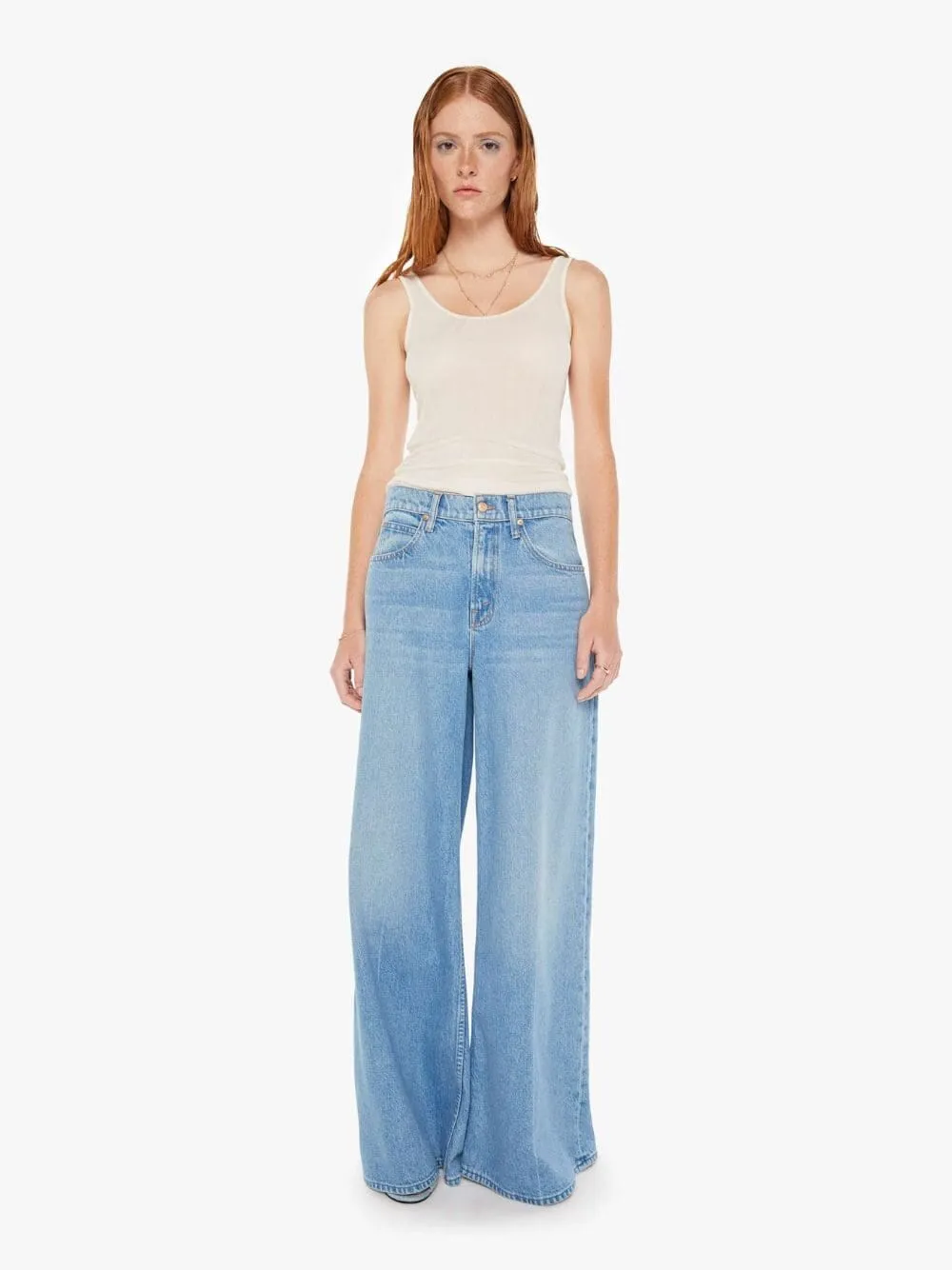 Slung Sugar Cone Sneak Low-Rise Flared Jeans