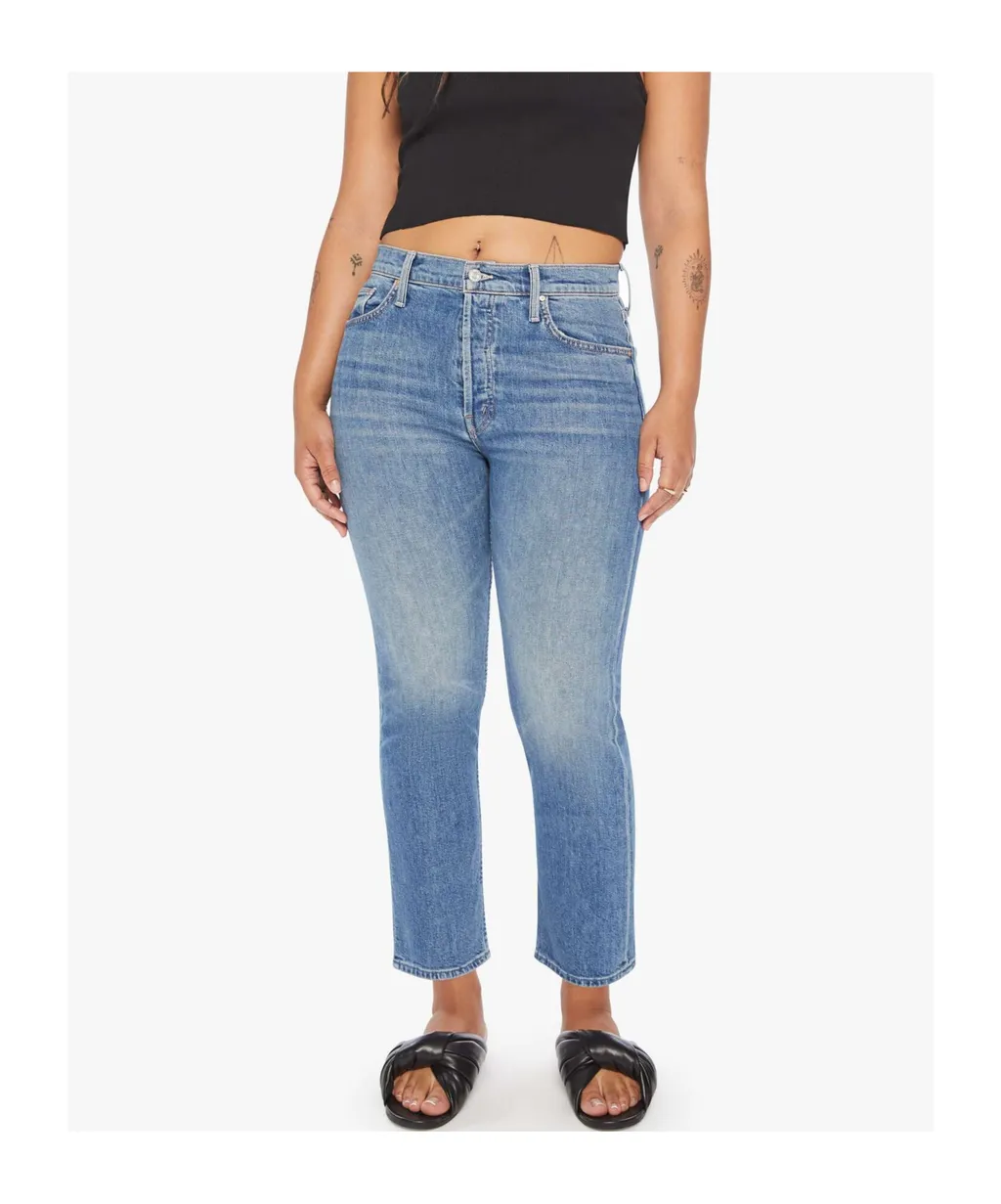 High-Rise Straight Leg Jeans