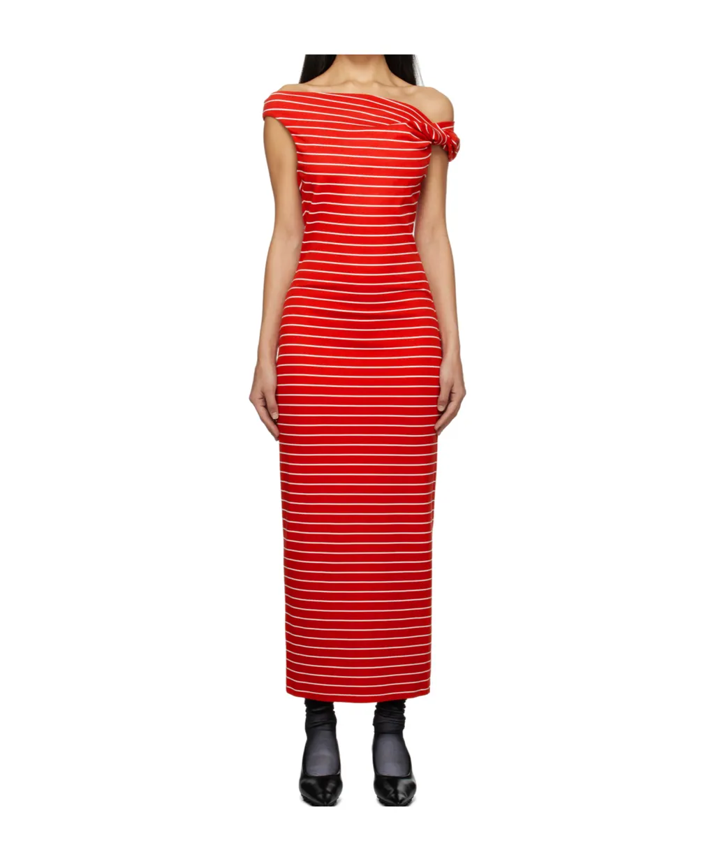 Striped Off-The-Shoulder Dress
