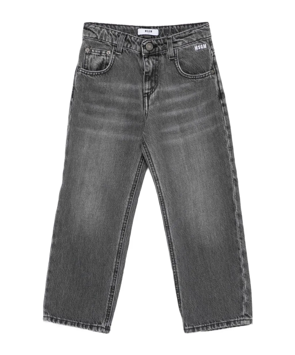 Logo Embroidered Jeans