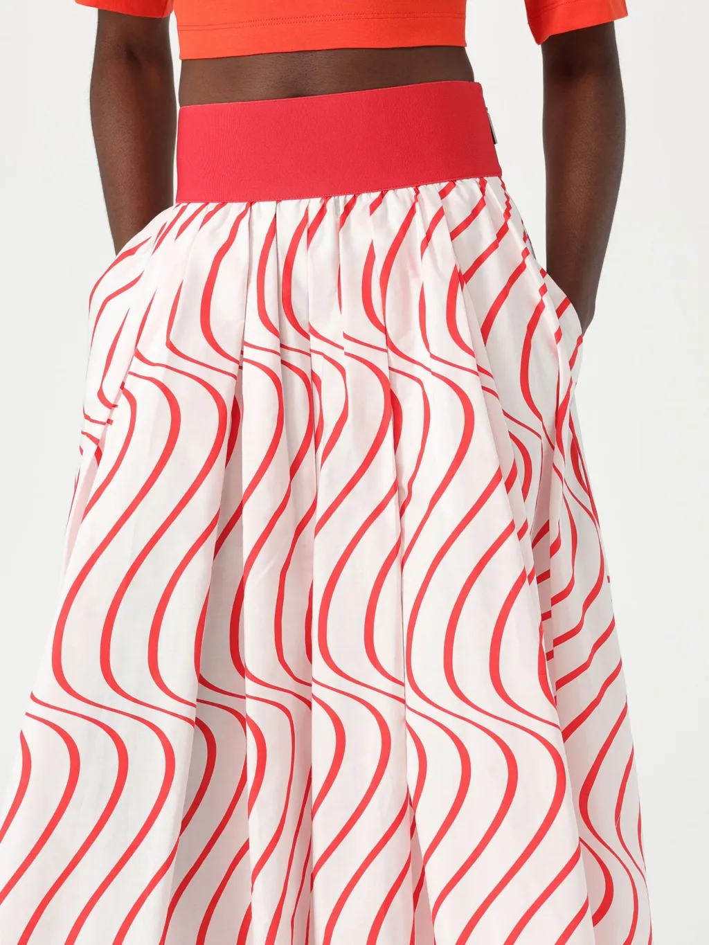 Printed Pleated Skirt