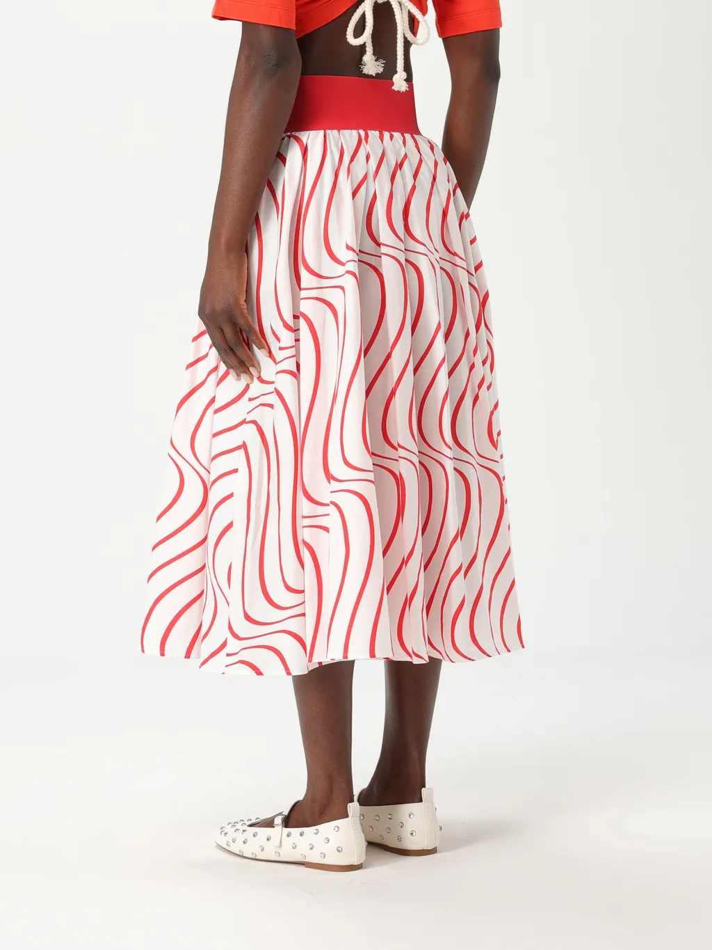 Printed Pleated Skirt
