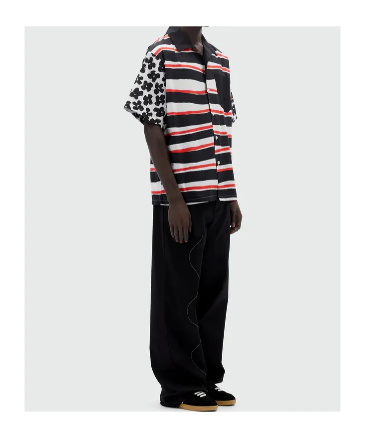 Mixed-Print Poplin Shirt