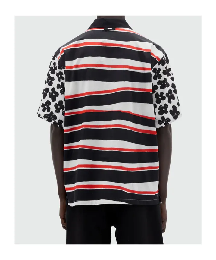 Mixed-Print Poplin Shirt