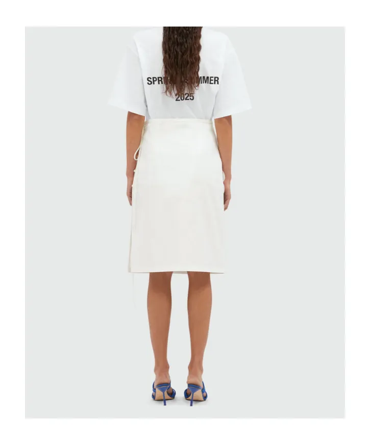 Circle-Appliqué Wrap Mini Skirt