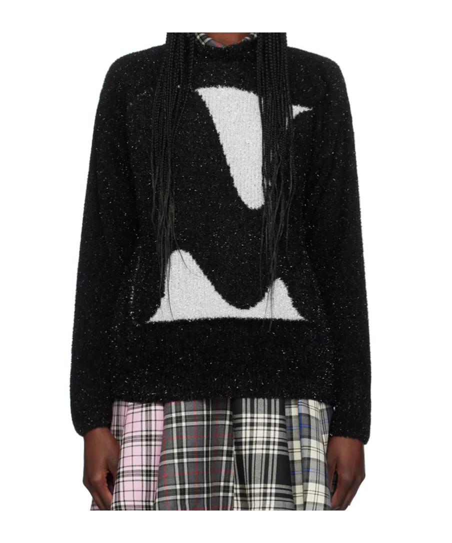 Intarsia-Knit Logo Jumper
