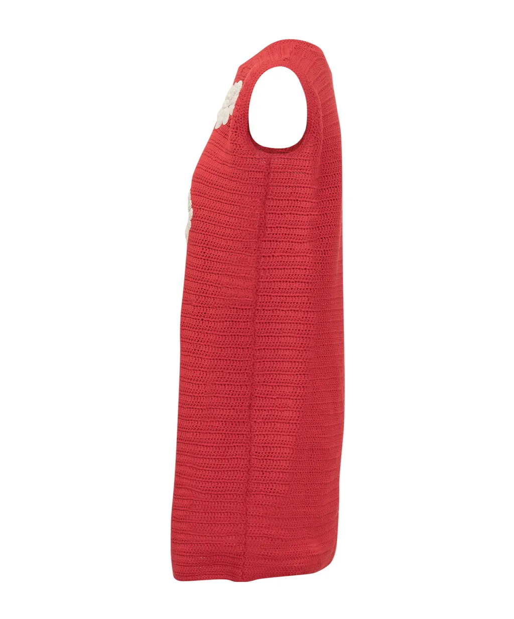 Sleeveless Crewneck Knitted Dress