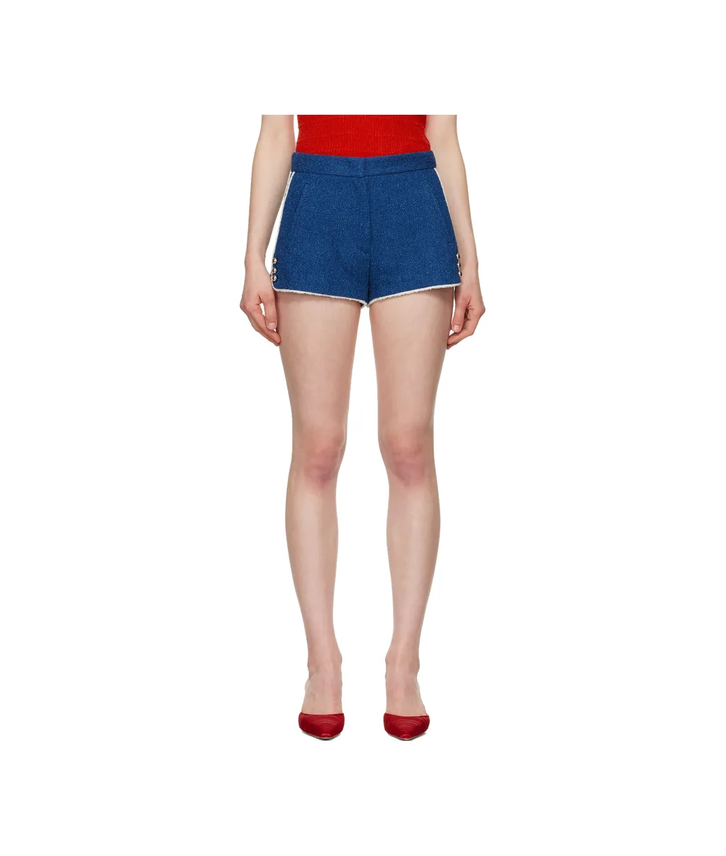Striped-Edge Mini Shorts