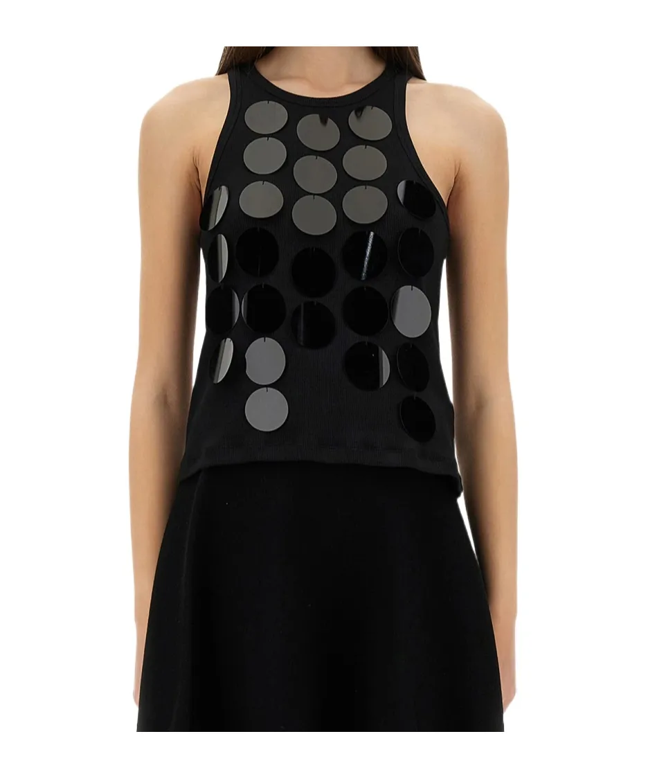 Chainmail-Effect Sleeveless Tank Top