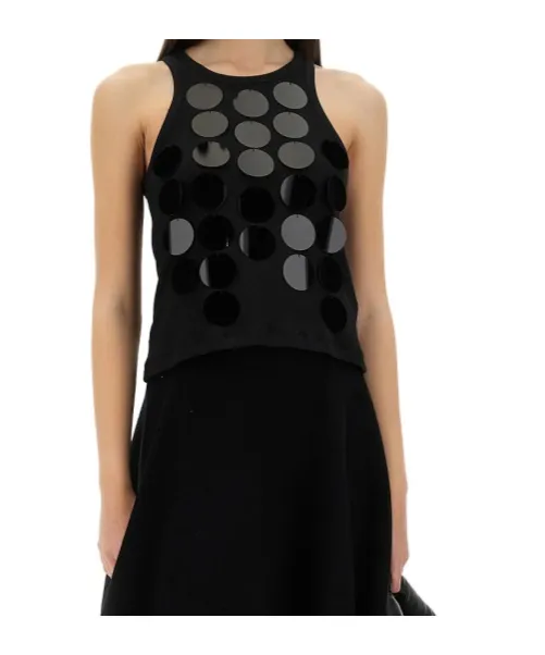 Chainmail-Effect Sleeveless Tank Top