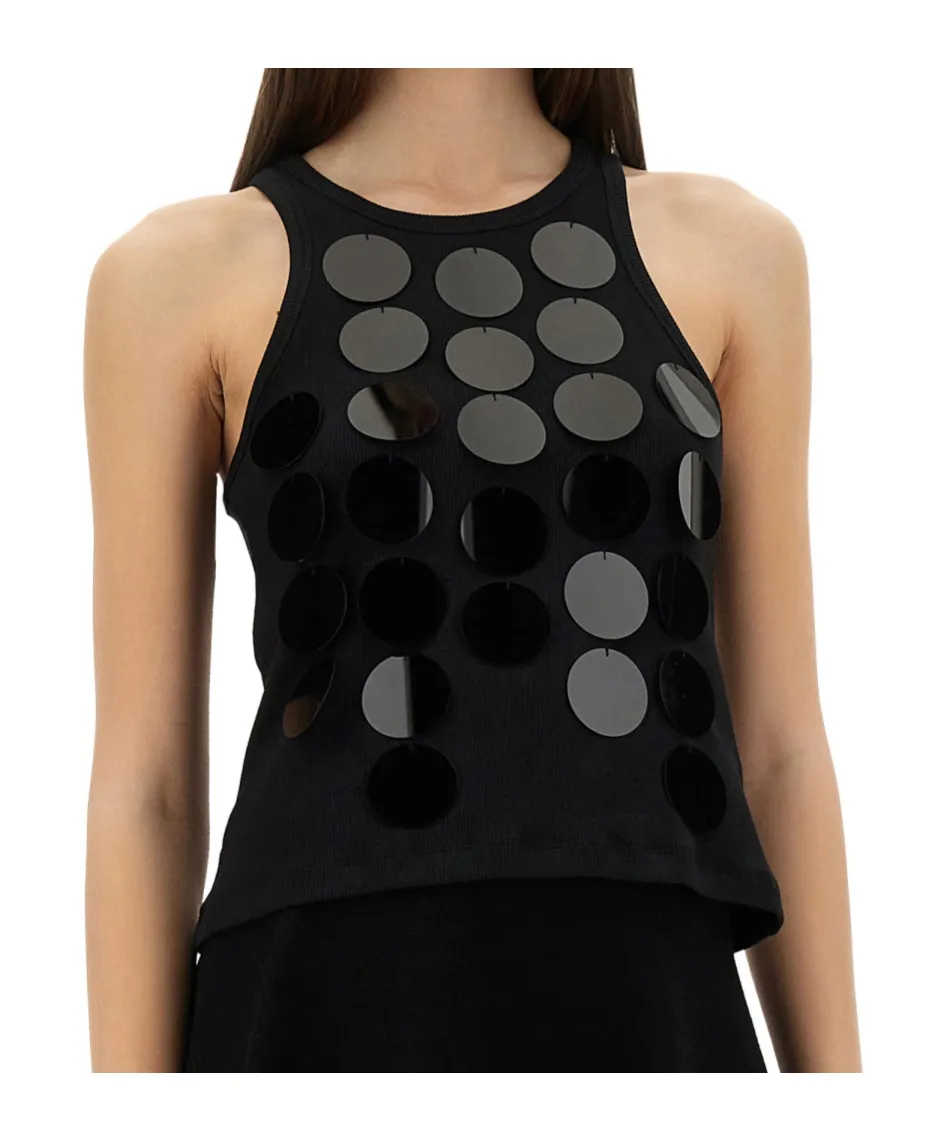Chainmail-Effect Sleeveless Tank Top