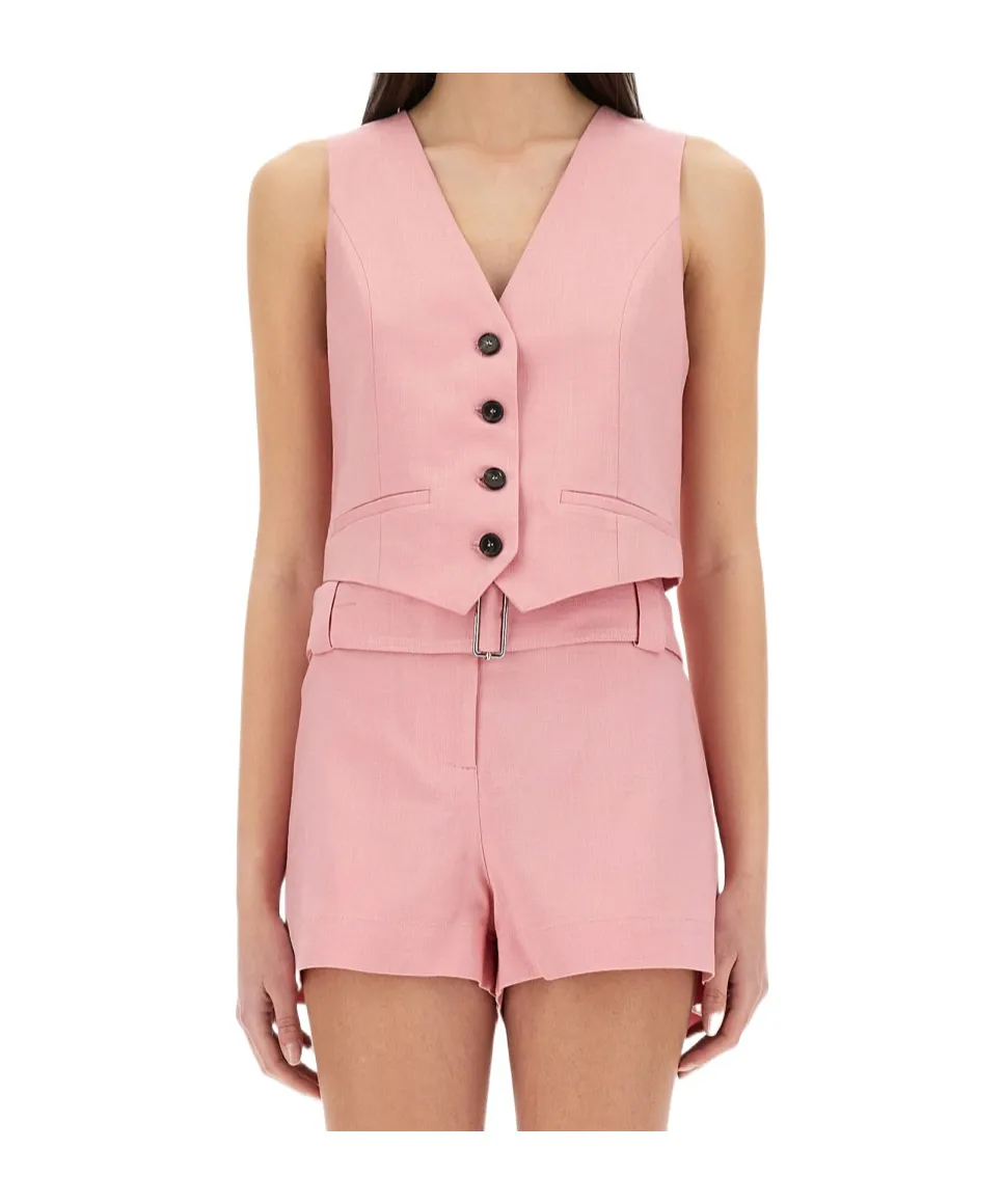 V-Neck Buttoned Waistcoat