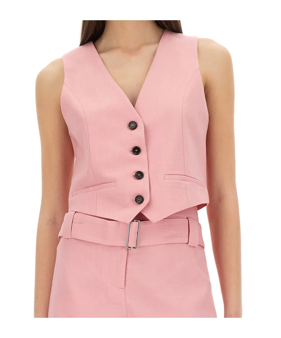 V-Neck Buttoned Waistcoat
