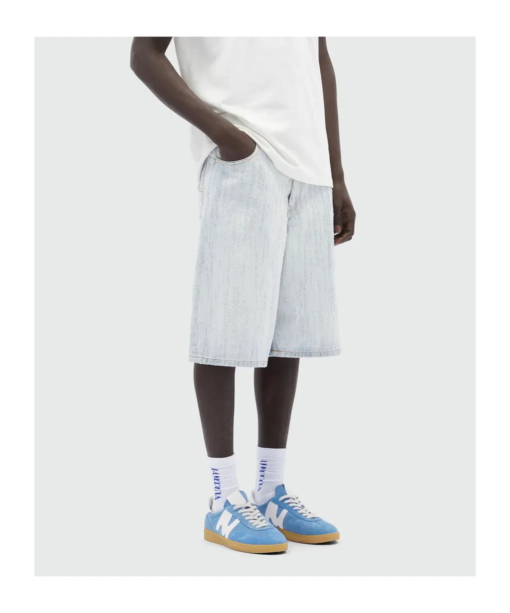 Logo-Patch Denim Bermuda Shorts