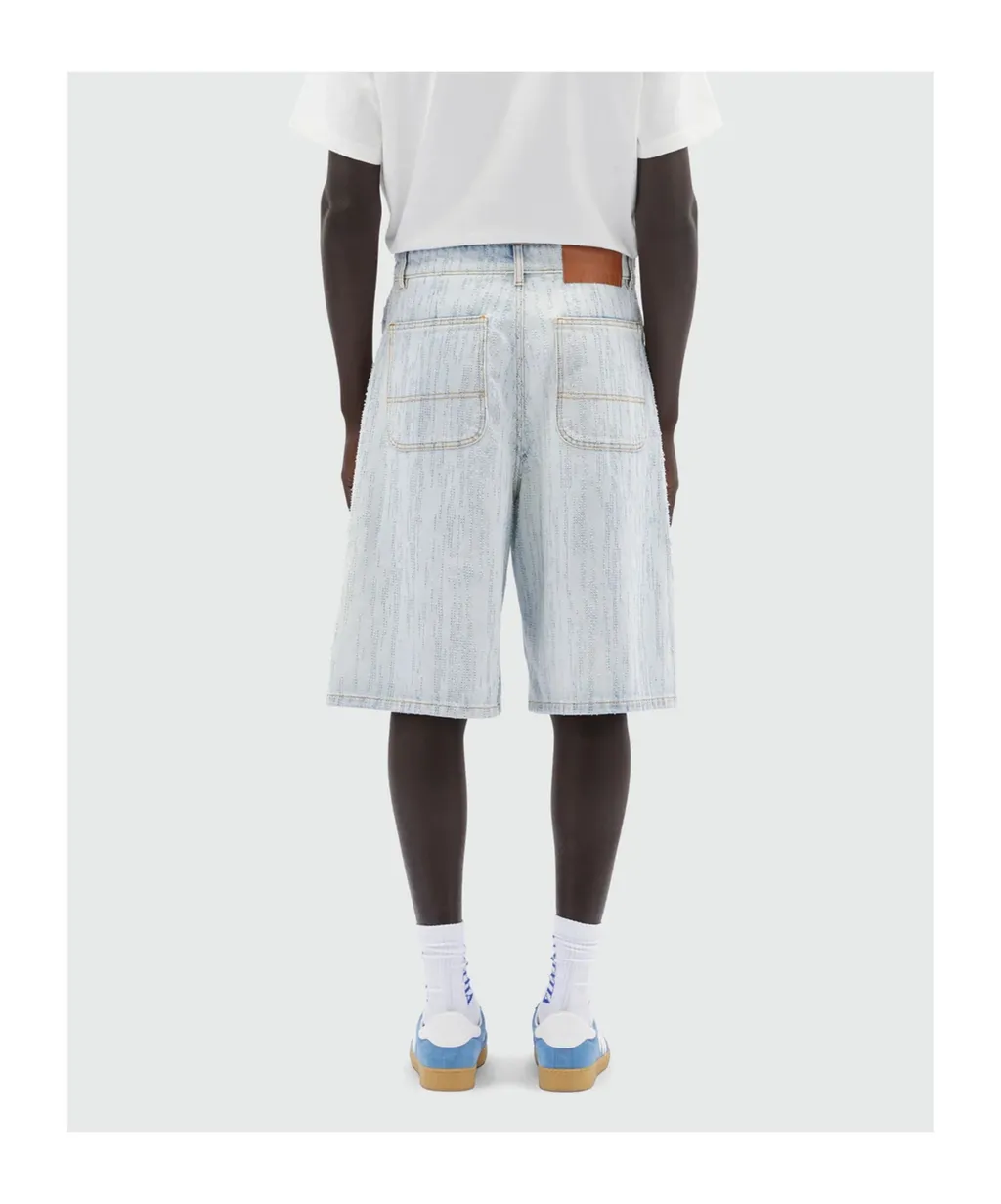 Logo-Patch Denim Bermuda Shorts