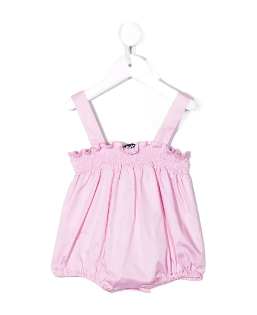Heart-Patch Romper And Hat Set